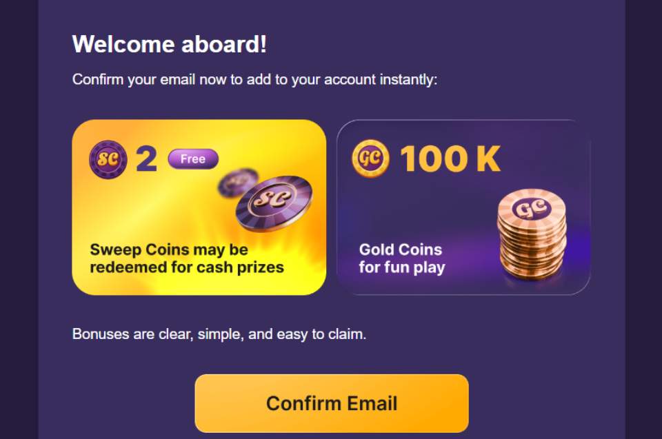 SweepKing Welcome Offer