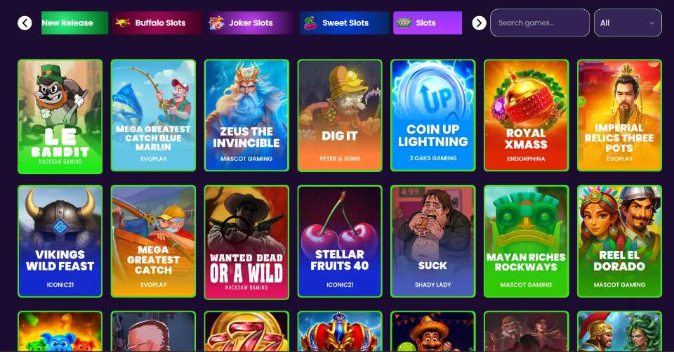 Thrillcoins Casino Games