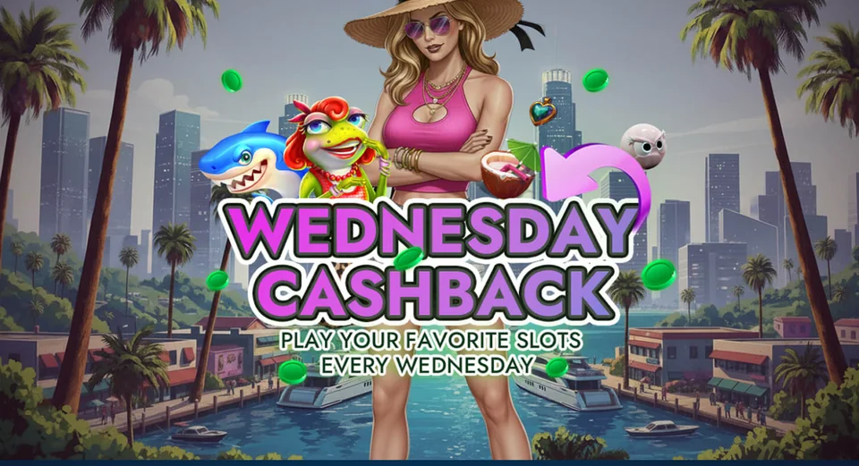 Crash Duel Wednesday cashback promotion graphic with casino characters