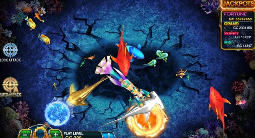 Emily's Treasure Fish Game Gameplay Showing Lock On Feature