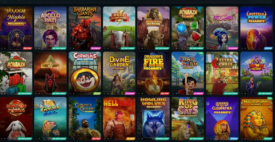 KingPrize slots lobby showing jackpot Megaways and themed slot games